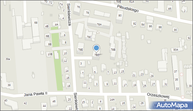 Grójec, Piłsudskiego Józefa, marsz., 78D, mapa Grójec