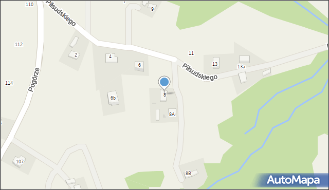 Gromnik, Piłsudskiego Józefa, marsz., 8, mapa Gromnik
