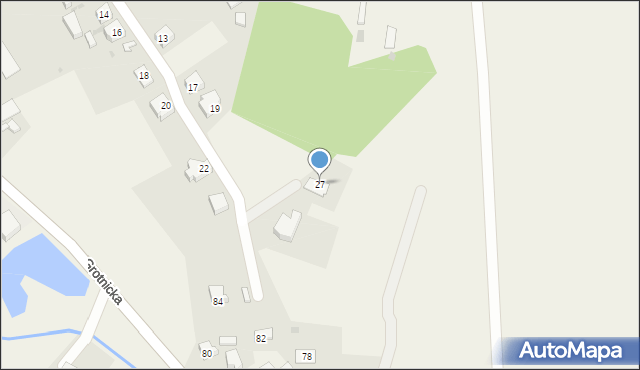 Grotniki, Piaskowa, 27, mapa Grotniki