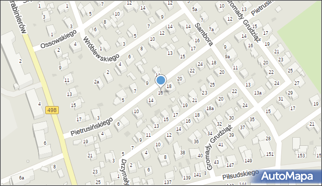 Grudziądz, Pietrusińskiego, 16, mapa Grudziądza