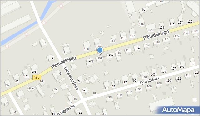 Grudziądz, Piłsudskiego Józefa, marsz., 106, mapa Grudziądza