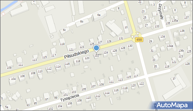 Grudziądz, Piłsudskiego Józefa, marsz., 122, mapa Grudziądza