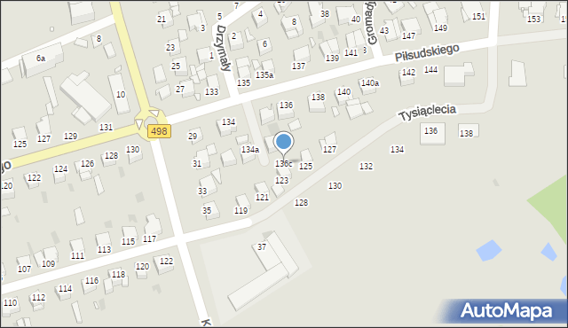 Grudziądz, Piłsudskiego Józefa, marsz., 136c, mapa Grudziądza