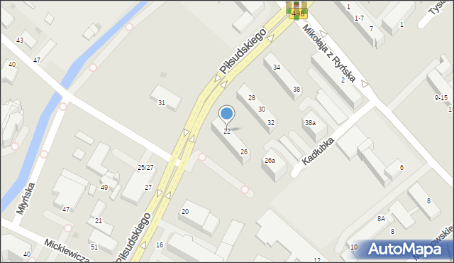 Grudziądz, Piłsudskiego Józefa, marsz., 22, mapa Grudziądza