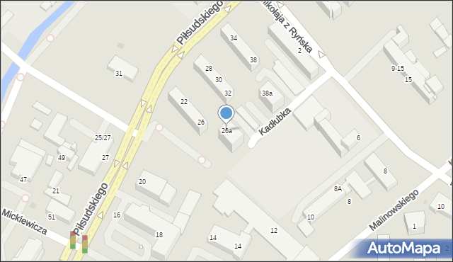 Grudziądz, Piłsudskiego Józefa, marsz., 26a, mapa Grudziądza
