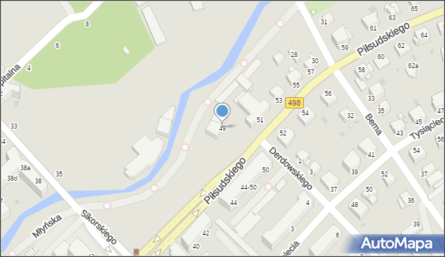 Grudziądz, Piłsudskiego Józefa, marsz., 49, mapa Grudziądza