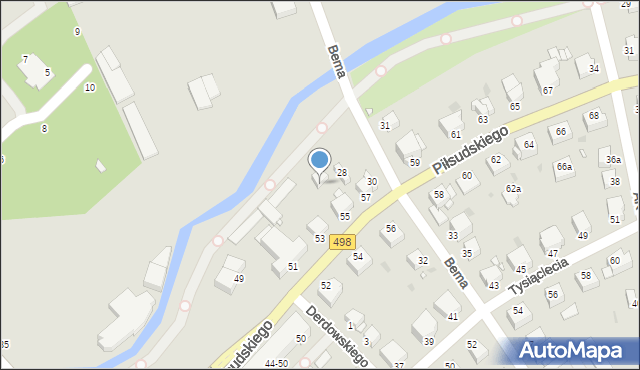 Grudziądz, Piłsudskiego Józefa, marsz., 55a, mapa Grudziądza