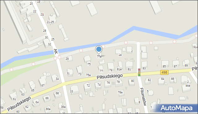 Grudziądz, Piłsudskiego Józefa, marsz., 77a, mapa Grudziądza