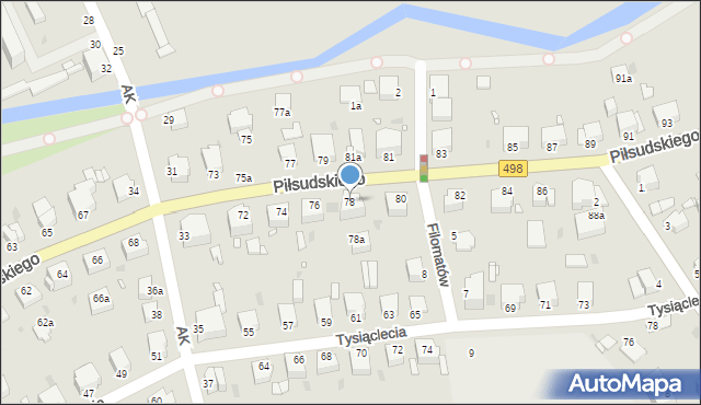 Grudziądz, Piłsudskiego Józefa, marsz., 78, mapa Grudziądza