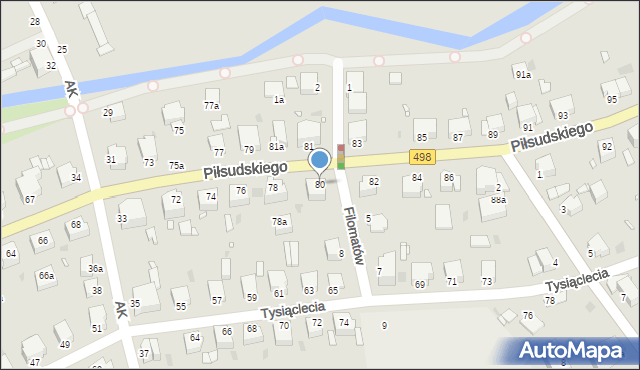 Grudziądz, Piłsudskiego Józefa, marsz., 80, mapa Grudziądza