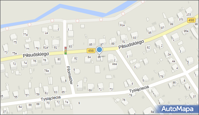 Grudziądz, Piłsudskiego Józefa, marsz., 86, mapa Grudziądza