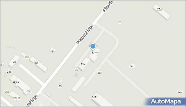 Gryfice, Piłsudskiego Józefa, marsz., 24, mapa Gryfice