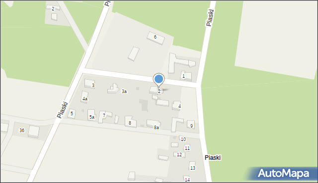 Grzegorzew, Piaski, 2, mapa Grzegorzew