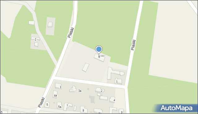 Grzegorzew, Piaski, 6, mapa Grzegorzew