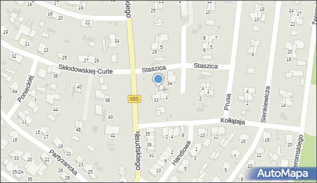Hajnówka, Piłsudskiego Józefa, marsz., 31, mapa Hajnówka