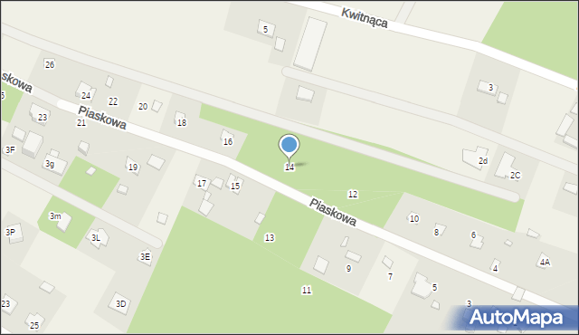 Henryków-Urocze, Piaskowa, 14, mapa Henryków-Urocze