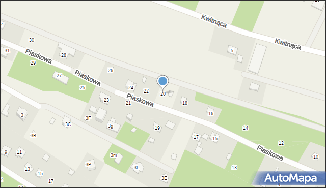 Henryków-Urocze, Piaskowa, 20, mapa Henryków-Urocze