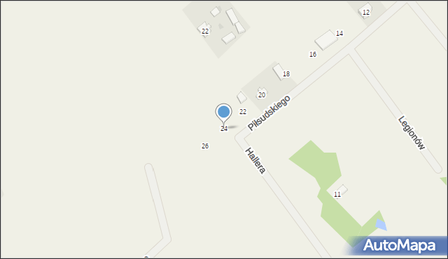 Henryszew, Piłsudskiego Józefa, marsz., 24, mapa Henryszew