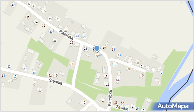 Horodło, Pietnicka, 20, mapa Horodło