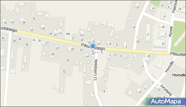 Horodło, Piłsudskiego Józefa, marsz., 11, mapa Horodło