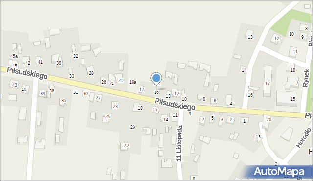 Horodło, Piłsudskiego Józefa, marsz., 16, mapa Horodło