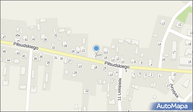 Horodło, Piłsudskiego Józefa, marsz., 17, mapa Horodło