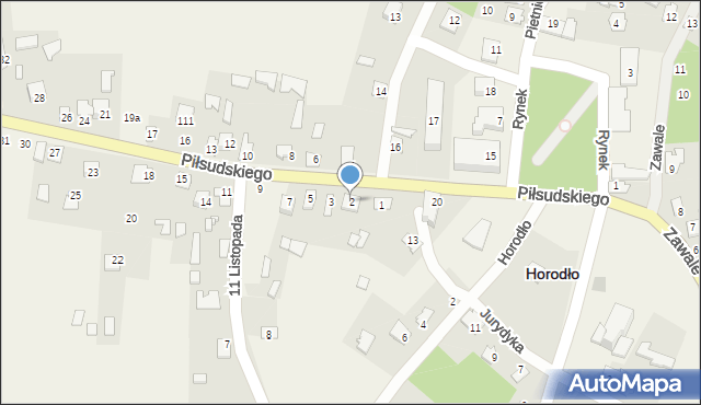 Horodło, Piłsudskiego Józefa, marsz., 2, mapa Horodło