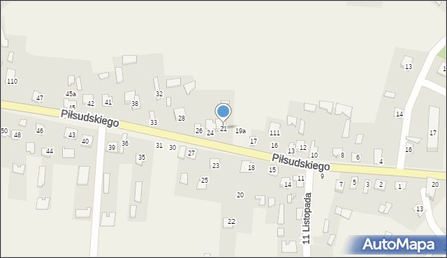Horodło, Piłsudskiego Józefa, marsz., 21, mapa Horodło
