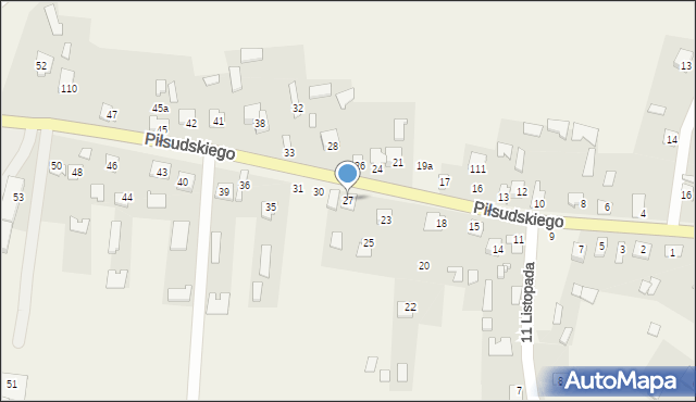 Horodło, Piłsudskiego Józefa, marsz., 27, mapa Horodło