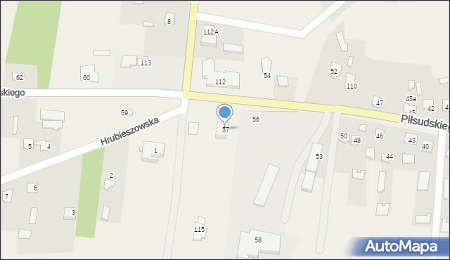 Horodło, Piłsudskiego Józefa, marsz., 57, mapa Horodło