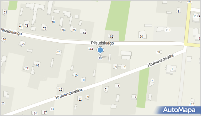 Horodło, Piłsudskiego Józefa, marsz., 61, mapa Horodło