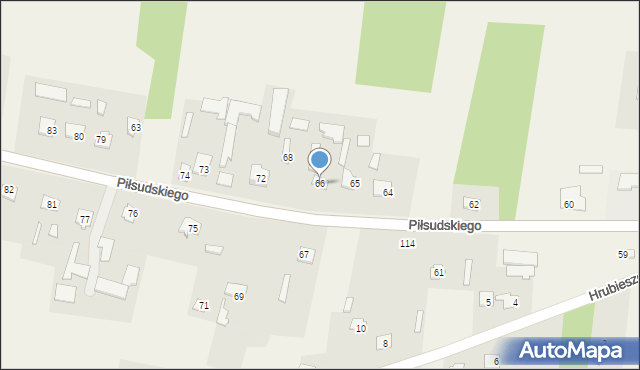 Horodło, Piłsudskiego Józefa, marsz., 66, mapa Horodło
