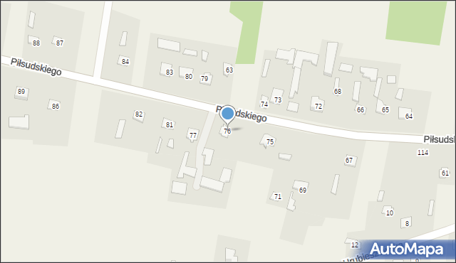 Horodło, Piłsudskiego Józefa, marsz., 76, mapa Horodło