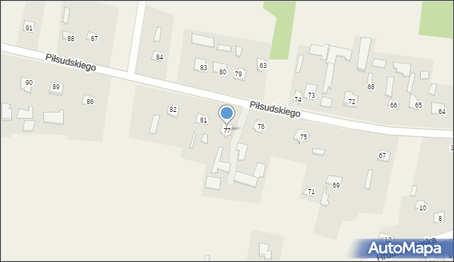Horodło, Piłsudskiego Józefa, marsz., 77, mapa Horodło