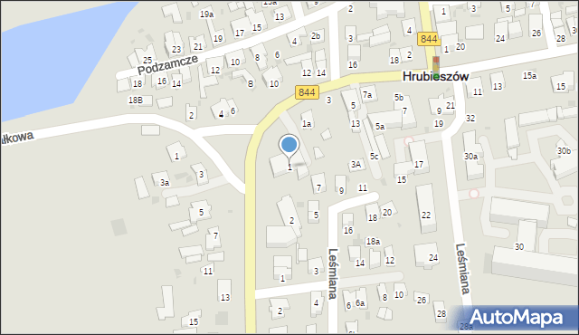 Hrubieszów, Piłsudskiego Józefa, marsz., 1, mapa Hrubieszów