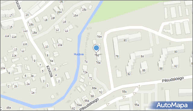 Hrubieszów, Piłsudskiego Józefa, marsz., 76d, mapa Hrubieszów