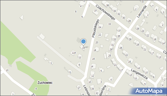 Iłża, Piłsudskiego Józefa, marsz., 13, mapa Iłża