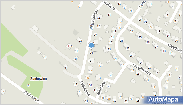 Iłża, Piłsudskiego Józefa, marsz., 16, mapa Iłża