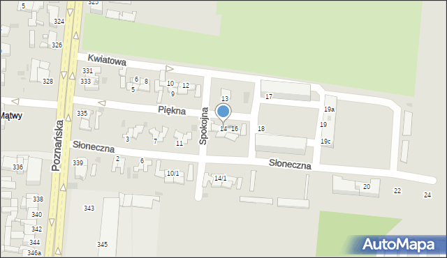 Inowrocław, Piękna, 14, mapa Inowrocławia