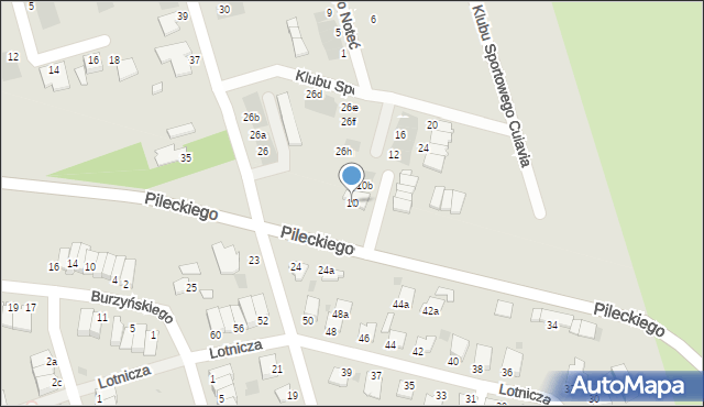 Inowrocław, Pileckiego Witolda, rtm., 10, mapa Inowrocławia