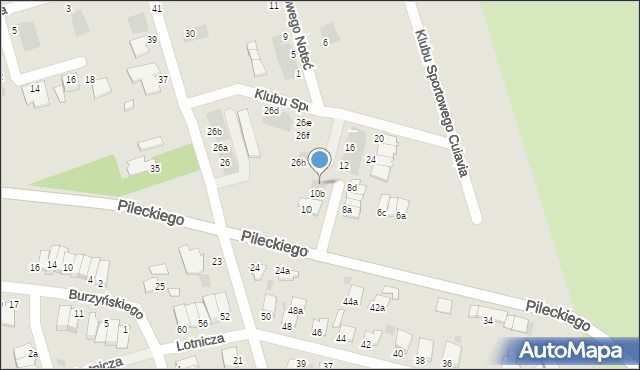 Inowrocław, Pileckiego Witolda, rtm., 10c, mapa Inowrocławia