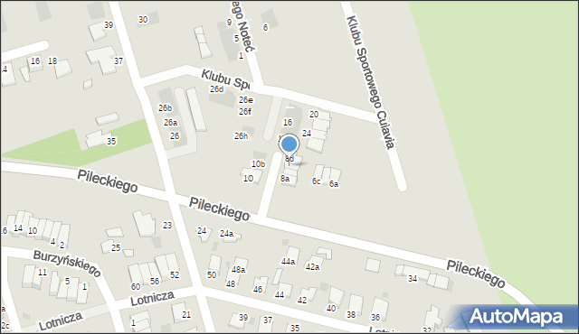 Inowrocław, Pileckiego Witolda, rtm., 8c, mapa Inowrocławia