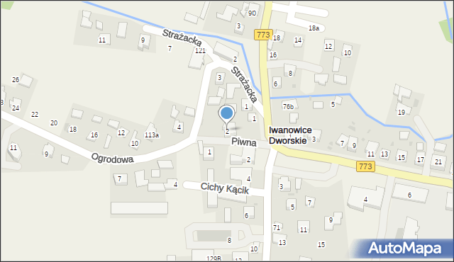 Iwanowice Włościańskie, Piwna, 2, mapa Iwanowice Włościańskie