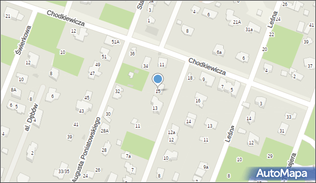 Izabelin C, Piaskowa, 15, mapa Izabelin C