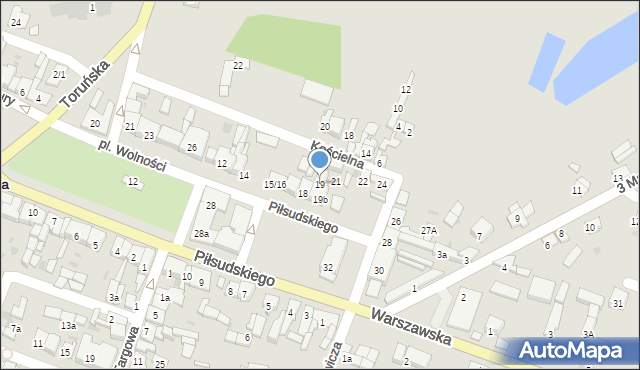 Izbica Kujawska, Piłsudskiego Józefa, marsz., 19, mapa Izbica Kujawska