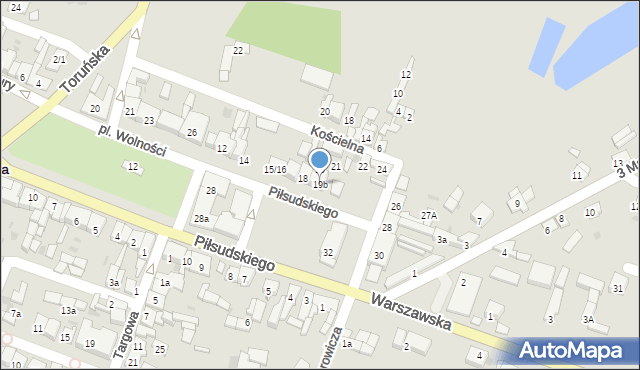 Izbica Kujawska, Piłsudskiego Józefa, marsz., 19b, mapa Izbica Kujawska