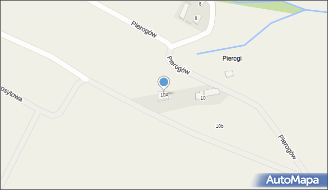 Jabłonka, Pierogów, 10A, mapa Jabłonka