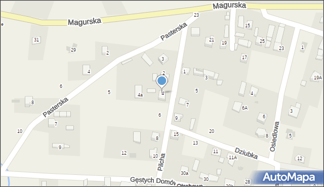 Jabłonka, Pilcha Andrzeja, 4, mapa Jabłonka