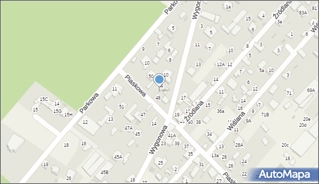 Jabłonna, Piaskowa, 46, mapa Jabłonna