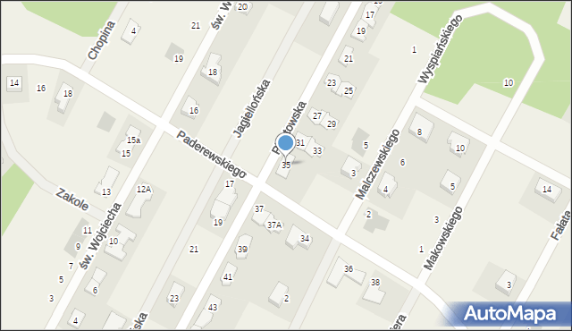 Jabłonna, Piastowska, 35, mapa Jabłonna